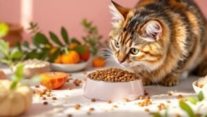 Best Cat Food for Indoor Cats: Top Picks for Weight, Hairballs And Health - Healthy adult indoor cat eating premium cat food to manage weight, hairballs, and overall health.