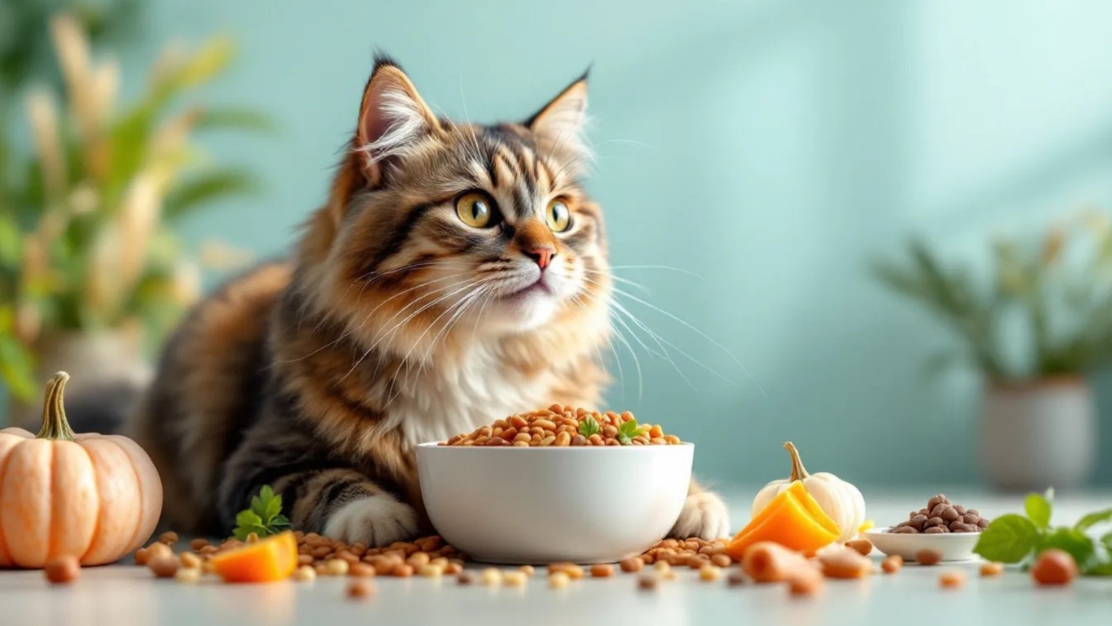 Best cat food for sensitive stomach | vet-approved top picks, feeding tips & complete buyer’s guide - healthy adult cat eating premium vet-approved cat food for sensitive stomachs, surrounded by natural digestible ingredients like chicken, turkey, pumpkin, and rice. High-protein, highly digestible, and hypoallergenic options for kittens and adult cats.